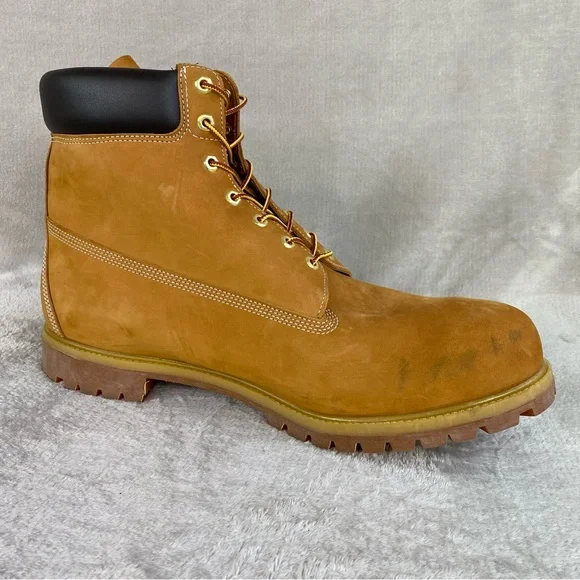 Timberland Premium 6 inch Men's Boots 18 M Wheat Nubuck Waterproof Insulated NEW